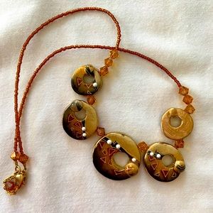 Vintage ceramic necklace.